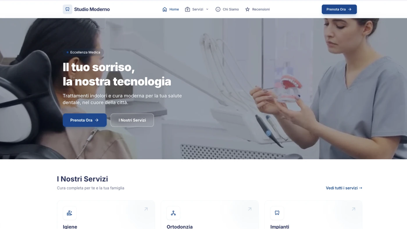 Smart Dental Clinic — Preview del sito